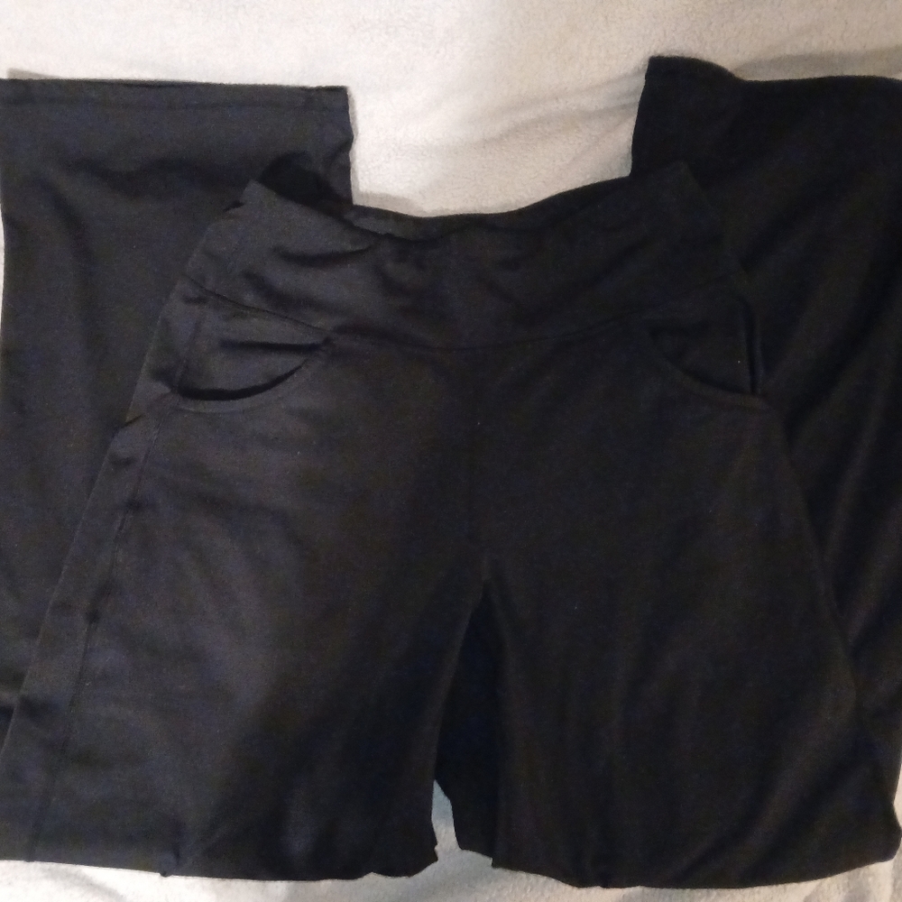 Black Yoga Pants,  Wide Leg Leggings